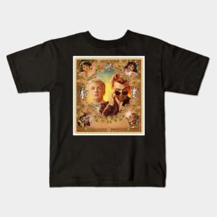 Angel and Demon Antique Cherubs Vintage Valentine Kids T-Shirt